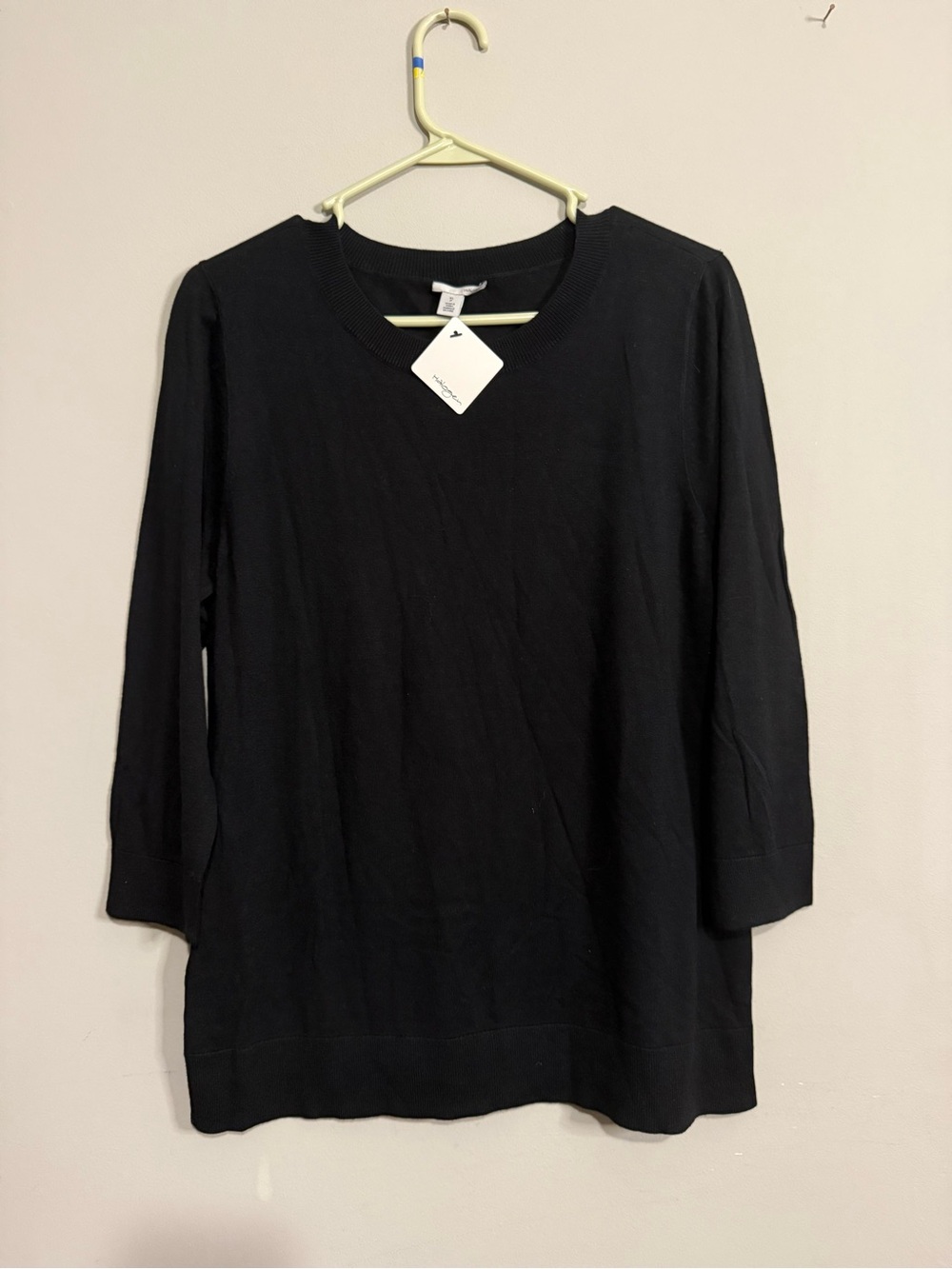 Halogen Women’s Black 3/4 Sleeve Sweater